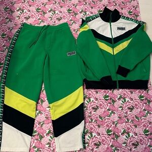 Puma by Rhianna Green and Yellow Jogger Set